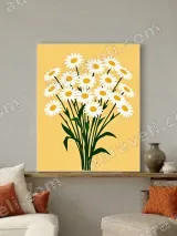 Daisy Bouquet Canvas Wall Art for Living Room Bedroom Home Decor – view 3