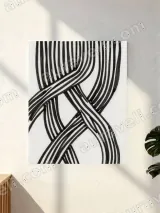 Abstract Intertwined Lines Canvas Wall Art for Living Room Home Decor – view 2