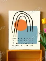 Abstract Geometric Canvas Wall Art for Living Room Home Decor – view 2