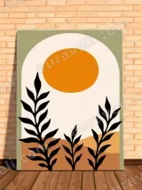 Abstract Botanical Sun Canvas Wall Art for Living Room Bedroom Home Decor – view 2