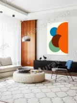 Abstract Geometric Circles Canvas Wall Art for Living Room Home Decor – view 5