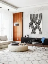 Abstract Intertwined Lines Canvas Wall Art for Living Room Home Decor – view 5