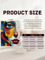 Abstract Geometric Face Canvas Wall Art for Living Room Home Decor – вид 7