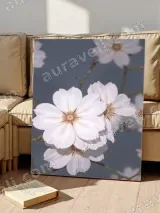 White Floral Canvas Wall Art for Bedroom and Living Room Home Decor – view 5