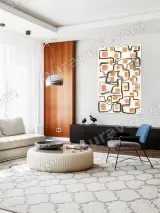 Abstract Geometric Blocks Canvas Wall Art for Living Room Home Decor – view 5
