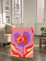 Vibrant Abstract Floral Canvas Wall Art for Living Room Decor – вид 2