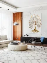 Golden Blossom Tree Canvas Wall Art for Living Room Bedroom Home Decor – view 5