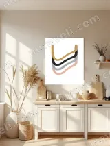 Abstract Wavy Layers Canvas Wall Art for Modern Home Decor – view 3