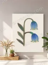 Blue Bellflower Canvas Wall Art for Living Room Bedroom Home Decor – view 4