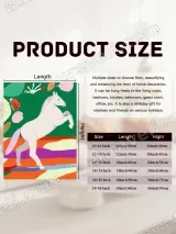 Colorful Abstract White Horse Canvas Wall Art for Living Room Decor – вид 7