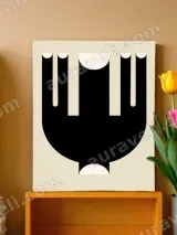 Minimalist Abstract Geometric Canvas Wall Art for Living Room Home Decor – view 2
