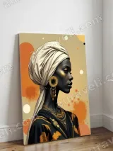 African Woman Portrait Canvas Wall Art for Living Room Home Decor – view 3