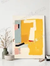 Abstract Color Block Canvas Wall Art for Living Room Bedroom Home Decor