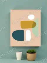 Abstract Geometric Shapes Canvas Wall Art for Living Room Home Decor
