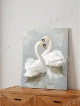 Romantic Swan Couple Canvas Wall Art for Living Room Bedroom Home Decor – вид 4