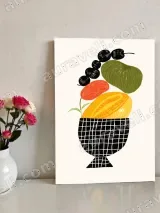 Colorful Fruit Illustration Canvas Wall Art for Living Room Home Decor – view 2