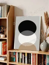 Minimalist Geometric Circles Canvas Wall Art for Living Room Home Decor – view 5