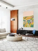 Colorful Abstract Floral Field Canvas Wall Art for Living Room Home Decor – view 5