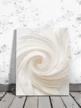 Abstract White Spiral Canvas Wall Art for Living Room Bedroom Home Decor