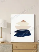 Abstract Geometric Shapes Canvas Wall Art for Living Room Home Decor – view 3