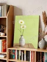 Daisy Flowers in Vase Canvas Wall Art for Home Decor – view 4