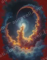 Surreal Cosmic Cloud Swirl Canvas Wall Art for Home Decor wall art print