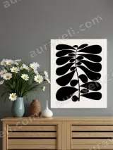 Abstract Botanical Leaf Canvas Wall Art for Living Room Home Decor – вид 2