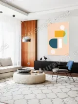 Abstract Geometric Canvas Wall Art for Living Room Bedroom Home Decor – view 4