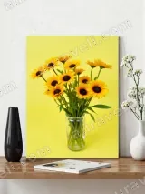 Sunflower Bouquet Canvas Wall Art for Bedroom & Living Room Home Decor