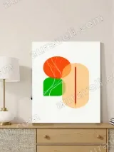 Geometric Color - Block Canvas Wall Art for Living Room Home Decor – view 3