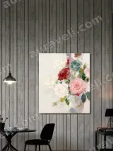 Colorful Rose Bouquet Canvas Wall Art for Living Room Bedroom Home Decor – view 3