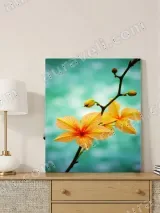 Vibrant Yellow Floral Canvas Wall Art for Bedroom & Living Room Decor – view 3