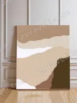 Abstract Earthy Tones Canvas Wall Art for Living Room Home Decor