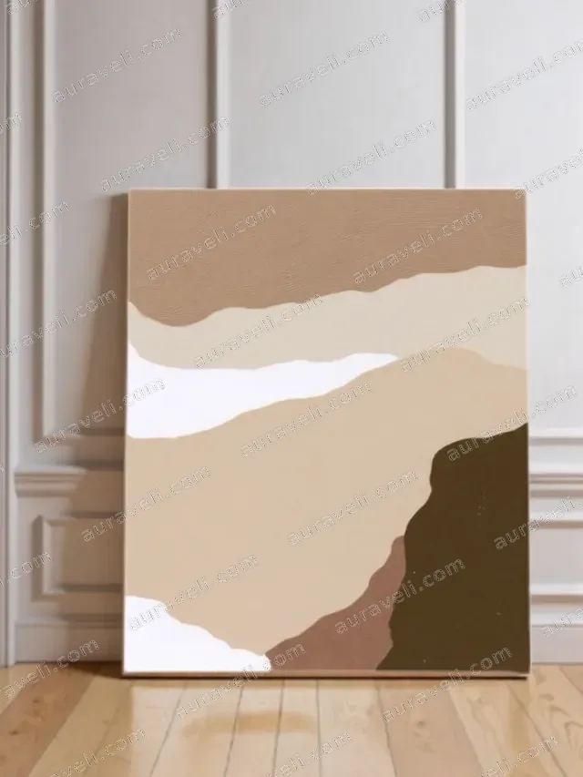 Abstract Earthy Tones Canvas Wall Art for Living Room Home Decor — art print