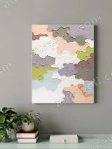 Abstract Textured Color Block Canvas Wall Art for Living Room Home Decor