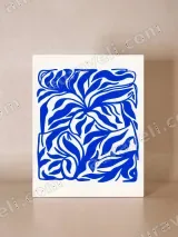Blue Abstract Floral Canvas Wall Art for Living Room Bedroom Home Decor – view 4