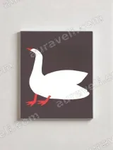 Minimalist White Goose Canvas Wall Art for Living Room Home Decor – вид 2