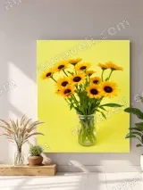 Sunflower Bouquet Canvas Wall Art for Bedroom & Living Room Home Decor – вид 3