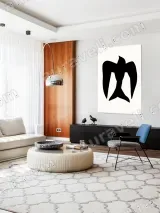 Abstract Bird Silhouette Canvas Wall Art for Living Room Home Decor – view 5