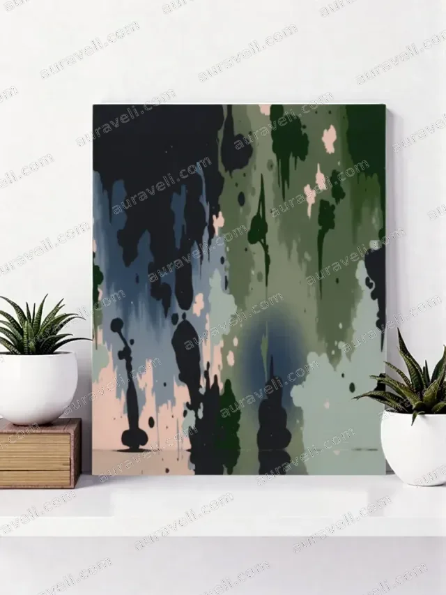 Abstract Ink Drip Canvas Wall Art for Living Room Bedroom Home Decor — art print