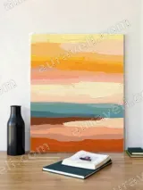 Abstract Color Block Canvas Wall Art for Living Room Bedroom Home Decor – view 4