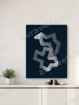 Abstract Geometric Wireframe Canvas Wall Art for Living Room Home Decor – view 4