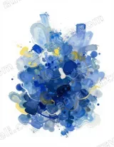 Abstract Blue & Yellow Canvas Wall Art for Living Room Bedroom Home Decor wall art print