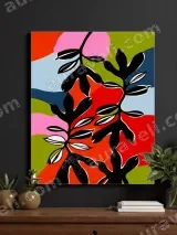 Abstract Botanical Canvas Wall Art for Living Room Home Decor – view 3