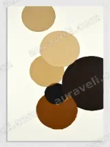 Abstract Circles Canvas Wall Art for Living Room Bedroom Home Decor – view 3