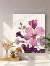 Colorful Floral Canvas Wall Art for Living Room Bedroom Home Decor – view 3