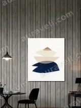 Abstract Geometric Shapes Canvas Wall Art for Living Room Home Decor – view 2