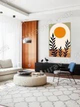 Abstract Botanical Sun Canvas Wall Art for Living Room Bedroom Home Decor – view 5