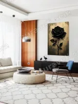 Vintage Black Rose Canvas Wall Art for Living Room Home Decor – view 5