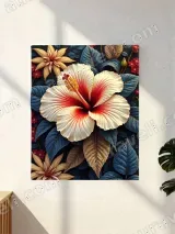 Vibrant Hibiscus Floral Canvas Wall Art for Living Room Bedroom Home Decor – view 2